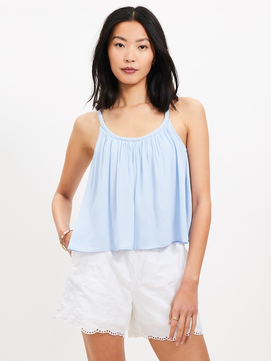 LOFT Tops - LOFT Light Blue Braided Strap Flowy Tank Woman’s Top Size M